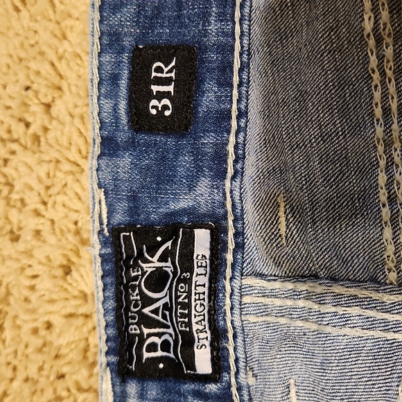 Buckle black straight leg fit no 3 size 31R - Picture 2 of 4